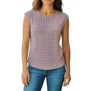 Merona Womens Blouse Size Medium Boho Sleeveless Preppy Modern Trendy Casual